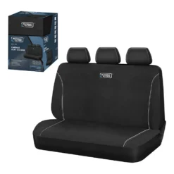 Ridge Ryder Canvas Seat Cover Black/Grey Piping Adjustable Headrests Rear Seat 06H -Quad Lock Case Shop SCA 638652 03 hi res