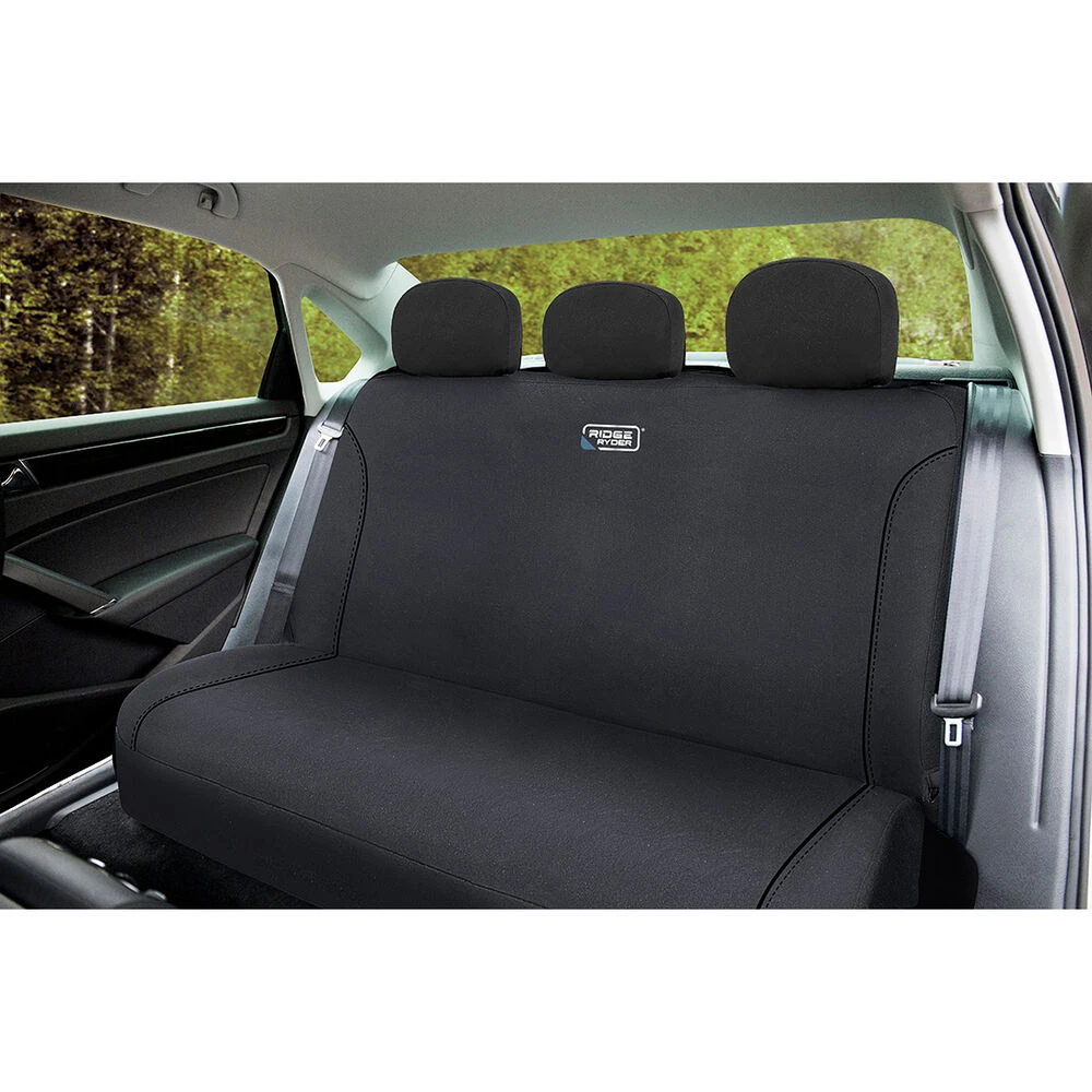 Ridge Ryder Canvas Seat Cover Charcoal/Black Piping Adjustable Headrests Rear Seat 06H 4 Ridge Ryder Canvas Seat Cover Charcoal/Black Piping Adjustable Headrests Rear Seat 06H - Image 2