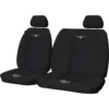 R. M. Williams R.M.Williams Woven Seat Covers Black/Grey Adjustable Headrests Size 301 Front Bucket And Bench (W/Out Cut Out) Air Bag Compatible -Quad Lock Case Shop SCA 639769 hi res