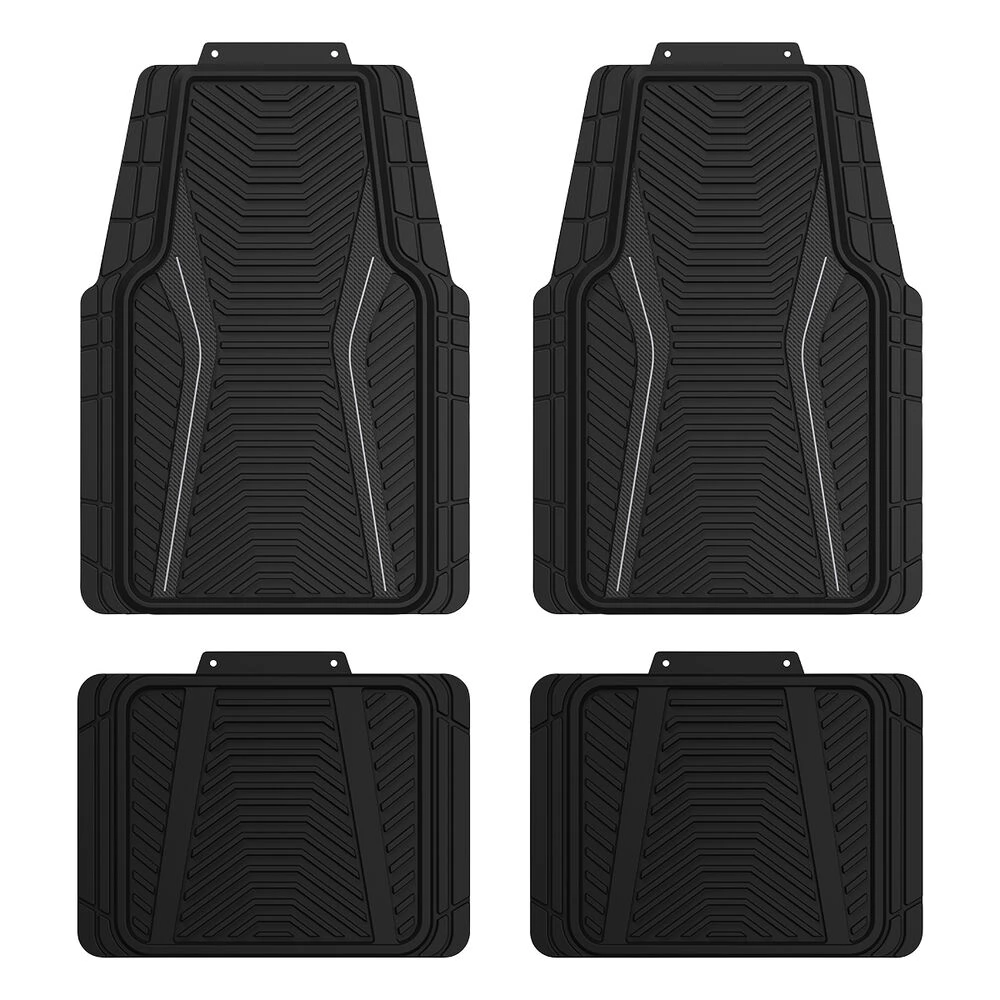 SCA Carbon Fibre Design Floor Mats With Grey Piping 4 SCA Carbon Fibre Design Floor Mats With Grey Piping - Image 2
