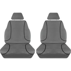 Tradies Seat Covers Tradies Canvas Ready Made Seat Covers Front Pair Grey Suits Triton