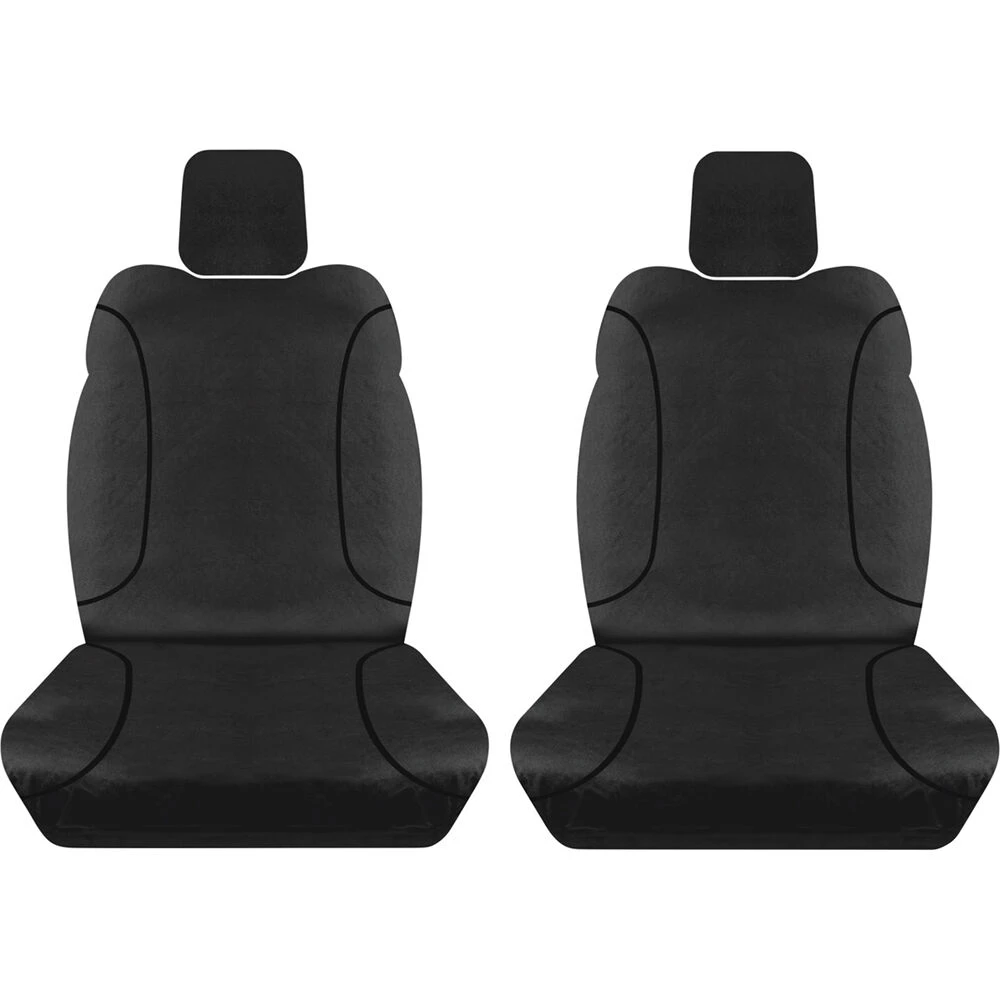 Tradies Seat Covers Tradies Canvas Ready Made Seat Covers Front Pair Black Suits BT50/DMAX 3 Tradies Seat Covers Tradies Canvas Ready Made Seat Covers Front Pair Black Suits BT50/DMAX