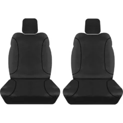 Tradies Seat Covers Tradies Canvas Ready Made Seat Covers Front Pair Black Suits Hilux