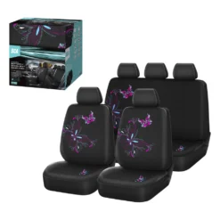 SCA Butterfly Seat Cover Pack Pink/Blue Adjustable Headrests Airbag Compatible 30&06H SAB -Quad Lock Case Shop SCA 645754 02 hi res