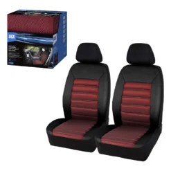 SCA Memory Foam Seat Covers Red Adjustable Headrests Airbag Compatible -Quad Lock Case Shop SCA 646541 02 hi res