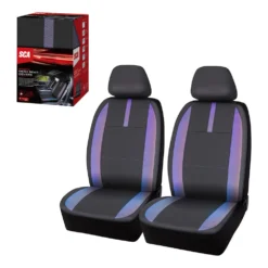 SCA Mesh Seat Covers Black/Orange/Blue Adjustable Headrests Airbag Compatible -Quad Lock Case Shop SCA 649385 02 hi res