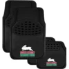 NRL Floor Mats - Rabbitohs, Combo Rubber/Carpet, Black, Set Of 4 -Quad Lock Case Shop SCA SPO7557823 hi res