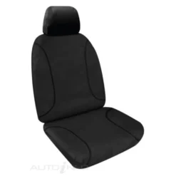 SPERLING Tradies Canvas Ready Made Seat Covers - Rear, Black, Suits Triton