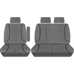 SPERLING Tradies Canvas Ready Made Seat Covers - Front, Grey, Suits Transit