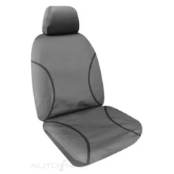 SPERLING Tradies Canvas Ready Made Seat Covers - Rear, Grey, Suits Patrol