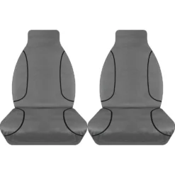 SPERLING Tradies Canvas Ready Made Seat Covers - Front, Grey, Suits Hiace