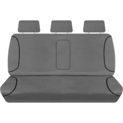 SPERLING Tradies Canvas Ready Made Seat Covers - Rear, Grey, Suits Triton