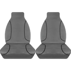 SPERLING Tradies Canvas Ready Made Seat Covers - Front, Grey, Suits Hilux