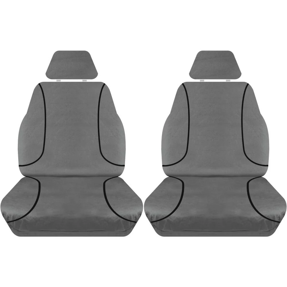 SPERLING Tradies Canvas Ready Made Seat Covers - Front, Grey, Suits Triton 3 SPERLING Tradies Canvas Ready Made Seat Covers - Front, Grey, Suits Triton