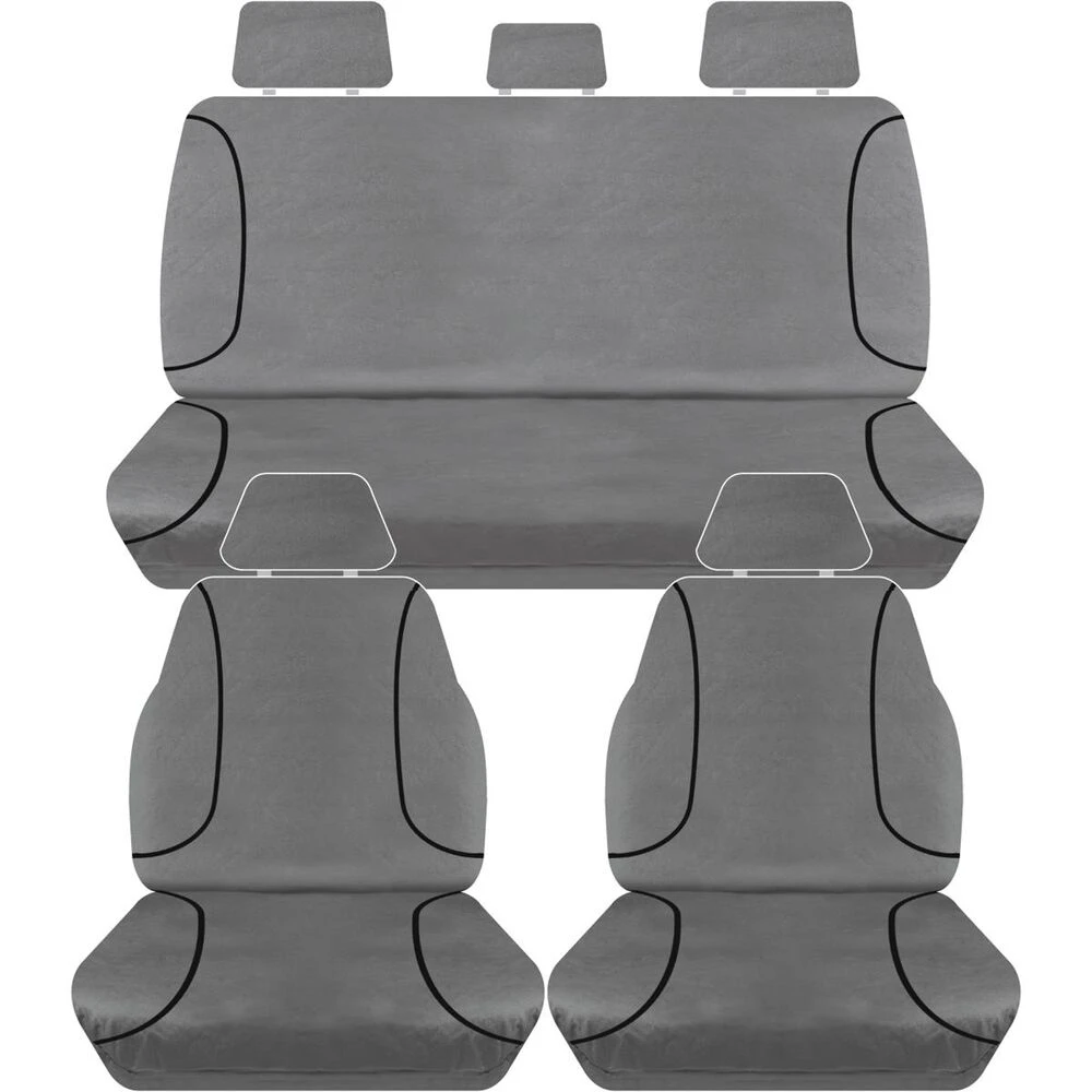 Tradies Seat Covers Tradies Canvas Tailor Made Seat Cover Pack - Charcoal, Suits Hi-Lux SR5 Dual Cab 3 Tradies Seat Covers Tradies Canvas Tailor Made Seat Cover Pack - Charcoal, Suits Hi-Lux SR5 Dual Cab