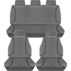 Tradies Seat Covers Tradies Canvas Tailor Made Seat Cover Pack - Charcoal, Suits Mazda BT50 XT, XTR Dual Cab