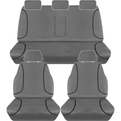 Tradies Seat Covers Tradies Canvas Tailor Made Seat Cover Pack - Charcoal, Suits Mazda BT50 Dual Cab XTR/GT 2015+