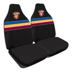 AFL Seat Covers - Lions, Built-In Headrests, Size 60 Front Pair