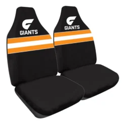AFL Seat Covers - Greater Western Sydney, Built-In Headrests, Size 60 Front Pair