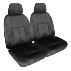 SPERLING Empire Leather Look Ready Made Seat Covers - Front, Black, Suits CRV