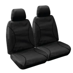 SPERLING Tradies Canvas Ready Made Seat Covers - Front, Black, Suits Landcruiser Ute